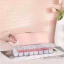 P-80 Daily Contact Lens Organizer with Remover & Tweezer, Disposable Lens Dispenser, Clear Plastic Box for All Brands (Pink)