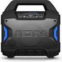 ION Tailgater Boom - Outdoor Portable Bluetooth Speaker with Mic in, FM Radio, USB Port, Battery, IPX5 Water-Resistant, Wireless Stereo-Link, App, 60W