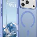 SUPFINE Magnetic for iPhone 17 Pro Case (Compatible with MagSafe)(Military Grade Drop Protection) Translucent Matte Shockproof with Anti-Fingerprint Phone Cover 2025,Blue Purple