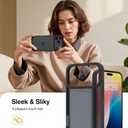 2 x for iPhone 17 Pro Max Case Compatible with Military Grade Drop Protection Slim Translucent Matte Shockproof with Anti-Fingerprint Phone Case (Black, iPhone 17 Pro Max)