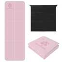 ZHZJCKSHB Foldable Yoga Mat for Travel -72''x24'' Portable 6mm/ 8mm Thick Fitness&Exercise Mat with Storage Bag, Non-Slip TPE Folding Workout Mat for Yoga, Pilates, Stretching, Home Fitness (Pink, 24'' x 72'' x 1/ 3'')