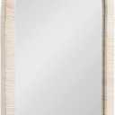 Kate and Laurel Rahfy Boho Arch Rattan Mirror