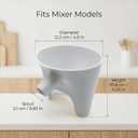 Flour Funnel for Kitchen Aid Mixer, Fits Tilt-Head Stand Mixer Attachment 4.55 Qt (KSM150), Easy Pour No-Mess Attachment, Anti-Splash Accessory, Durable Dishwasher-Safe Baking Tool (Black)