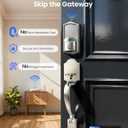 Veise VE027-H Built-in Wi-Fi Fingerprint Smart Deadbolt Lock with Handleset, App Remote & Voice Control, Keyless Entry Front Door Lock Set, Touchscreen Keypad, Auto-Lock, Easy Setup, Satin Nickel
