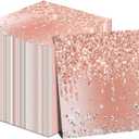 ZOIIWA 100 Pieces Rose Gold Birthday Napkins Pink Party Decorations Disposable Paper Napkins for Girls Women Sweet Diamond Theme Anniversary Wedding Baby Shower Favors Supplies