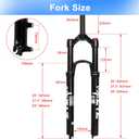 26/27.5/29 inch MTB Dual Air Suspension Fork, 1 1/8 Straight Tube, 120mm Travel, QR 9mm×100mm, Manual Lockout, Lightweight Front Fork for XC/AM Mountain Bike