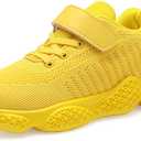 Voxge Full Yellow Tennis Sneakers Knitted Girls Kids Sneakers Boys Fashion Lightweight Running Shoes Breathable Athletic Toddler Shoes（Big/ Little） Kids Size 12.5 M US