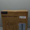 Toilet Seat Riser for Seniors, Raised Toilet Seat with Handles, Adjustable Height & Width, 400lb Handicap Elevated Toilet Seat, Fit Any Toilet (Grey)