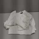 Urban CoCo Women's Crew Neck Cropped Cardigan Sweaters Long Sleeve Open Front Button Down Shrug Sweater Jackets (Large, White)