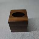 Wood Tissue Box Cover Acacia Wood Tissue Box Cover Square, Decorative Cube Facial Wooden Tissue Box Holder with Slide-Out Bottom for Bathroom, Bedroom, Dinner Table, Office, Kitchen (Natural)