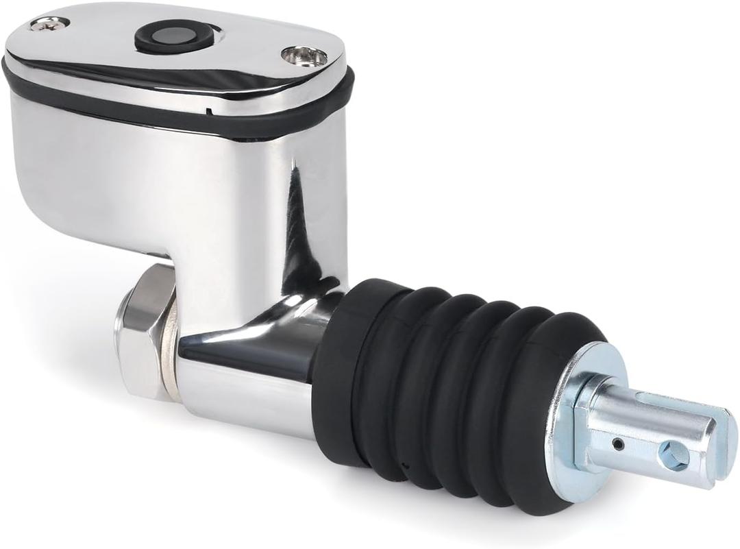 3/4" Rear Brake Master Cylinder Assembly with Nut Compatible with Harley-Davidson Touring Electra/Street/Road Glide Road King 1999-2007 and Softail 2000-2011, Replace 41755-99 & 41767-05