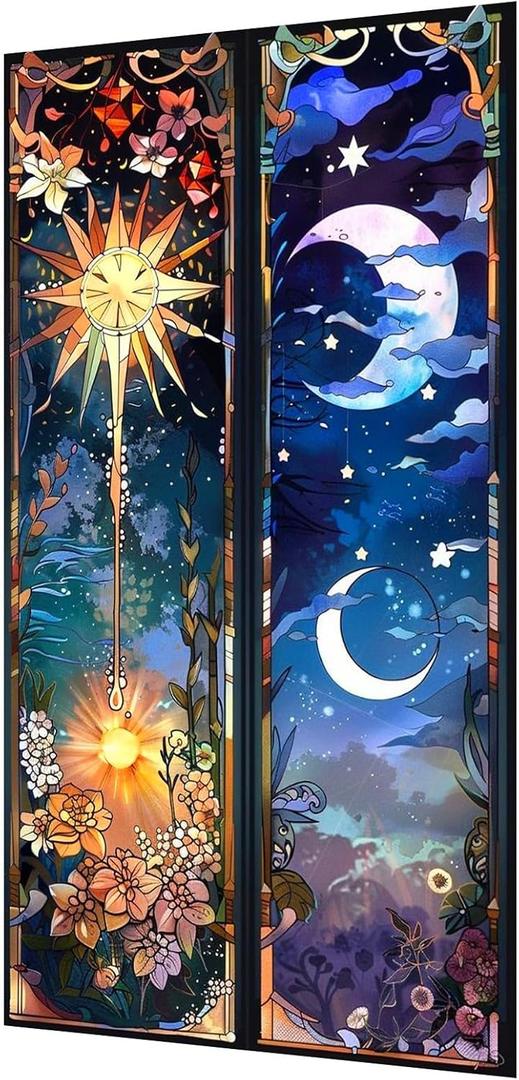 Axquilon Large Diamond Art Kits for Adults - Sun and Moon Diamond Painting Kits for Adults, 5D Round Full Drill Moon Gem Art Paint by Diamonds Pictures DIY Crafts Kits 16x28inch