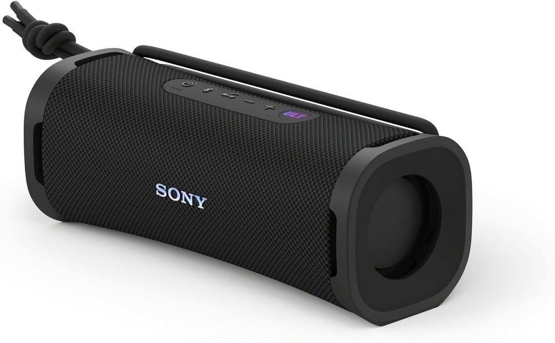 Sony ULT Field 1 Waterproof Portable Bluetooth Speaker, Enhanced Bass, 12h Battery, IP67 Rated Dustproof Shockproof Rustproof, Detachable Strap (SRSULT10B), Black