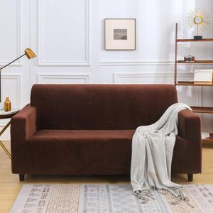 Brown velvet Sofa Cover 28x21in.
