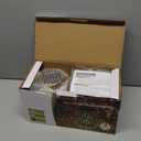 2 Pack Outdoor Solar Hanging Lantern Lights Metal LED Decorative Lamp for Garden Patio Courtyard Lawn and Table with Hollowed-Out Design (Sunset Blaze)