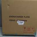 JEVERGN 10 Pack Gold Charger Plates, 13'' Reef Chargers for Dinner Plates, Gold Plate Chargers Set of 10, Round Plastic Charger for Wedding, Party Event, Dinner, Table Setting