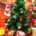 99 Feet Artificial Pearls Beads Garland Chain Christmas Tree Beads Faux Pearl Beaded Trims for Wedding Christmas and DIY Supplies (Gold)