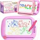 Toddler Toys for 1-3 Year Old Girls, 2 Pack Magnetic Drawing Board, Learning & Educational Magna Doodle Pad for Toddler, Christmas Birthday Gift for 1 2 3 Year Old Baby Kids