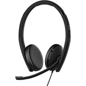 EPOS I SENNHEISER C10 USB Headset with Microphone | Wired Headphones with Simple and Flexible USB C Connection and EPOS BrainAdapt Technology ,Black