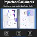 Forvencer Binder Pocket, 36 Pack Super Heavyweight Poly Binder Pocket with Tight Closure, Binder Folders Side Loading, 3 Ring Binder Pocket, Binder Dividers with Pockets, Letter Size, Clear