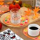 200pcs Fall Pumpkin Coaster Craft Kit 12 Set Thanksgiving Foam Craft Kit for Kids DIY Make you own Pumpkin Table Cup Mats Autumn Party Decor Supplies Favors for Gift Home Kitchen Dining Activities