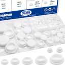 80PCS Silicone Plug Rubber Plugs for Holes Assorted Sizes 1/5" 1/4" 3/8" 1/2" 5/8" 3/4" 1" Hole Plug White