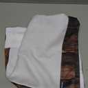 Renaiss 52 x 18 Inch Rustic Wood Barn Door Curtain Valances for Kitchen Window Living Room Bathroom Privacy Thick Linen Village Wooden Vintage Home Decoration Plank Rod Pocket Window Valance