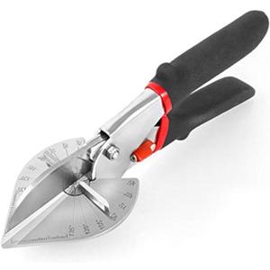 Multi Angle Miter Shear Cutter Hand Tools,45-135 Degree Adjustable Angle Scissors Trim Shears Tools for Vinyl Wood Molding Trim