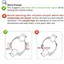 Chicken Shredder Tool Twist Meat Shredder Large-Meat Masher for Chicken Breast Ground Beef Pork with Up-grated Stainless Steel Spikes Kitchen Gadgets Essentials (Blue&Black)