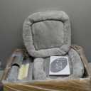 Hey-brother Large Multi-Level Cat Tree Condo Furniture with Sisal-Covered Scratching Posts, 2 Bigger Plush Condos, Perch Hammock for Kittens, Cats and Pets Light Gray MPJ020W (61 Inches)