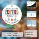 4 x Friend Ornaments for Women 2025 - Soul Sister Gifts for Women, Meaningful Xmas Gifts for Friends BFF Bestie, Chance Made Us Besties Friendship Ornament, Cute Christmas Tree Decorations