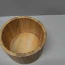 Coffee Filter Holder, Wooden Coffee Filter Storage with Lid, RoundCoffeeFilterContainer for Counter, Rustic Bar Accessories Holder Decor (Natural)