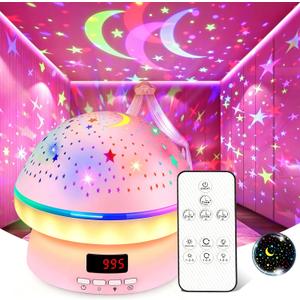 MINGKIDS Toys for 3-8 Year Old Girls Boys,Star Night Light Projector with Hard Projection Cover, Timer&Rotation,2-9 Year Olds Kids Chritsmas Birthday Gifts