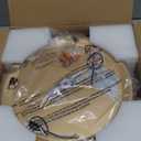 Flush Mount Ceiling Light Fixture, 2 - Lights Farmhouse Ceiling Light, Industrial Seeded Glass Light Fixtures with Metal Cage for Hallway Porch Corridor Kitchen Bathroom Bedroom Passway - Gold