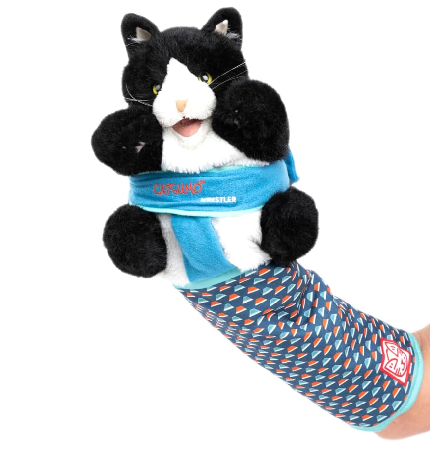 CATSUMO Cat Wrestling Glove Puppet – Interactive Hand Mitt with Durable Protective Sleeve and Catnip  Play & Enrichment