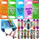 30 Packs Finger Skateboards Valentines Day Cards for Kids School Classroom Valentine Exchange Gifts for Toddler Boys Girls Mini Finger Skateboard Toys Valentines Party Favor Supplies Valentine Gifts