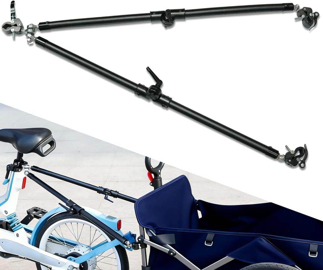 Bike Trailer Hitch Connector with Quick Release Clamps for Cargo Trailers