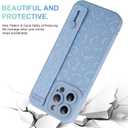 MOWIME Compatible with iPhone 12 Pro Max Case with Strap Wrist, Cheetah Print Shockproof Soft TPU Protective Case for Women Girls, Slim Anti Scratch Case for iPhone 12 Pro Max 6.7 Inch, Blue