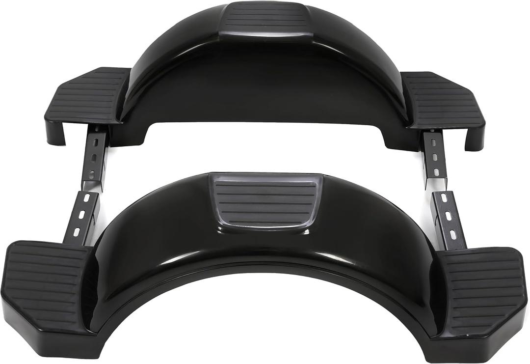 Set of 2 Single Axle Trailer Fenders 13" Wheels Tire Skirt Boat(Black)
