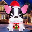 5FT Christmas Inflatables Decorations Outdoor Built-in Bright LEDs, Cute Christmas Blow Up Yard Decorations with Xmas Hat Blowup Clearance Decor for Indoor Holiday Party