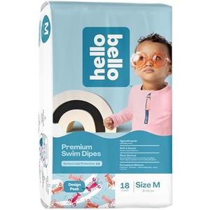 Hello Bello Premium Swim Diapers I Affordable and Eco-Friendly Disposable Swim Dipes for Babies and Kids I Size Medium