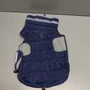 Dog Windproof Clothes Costume Large Dogs Outfit Pet Winter Vests Zippers Jackets for Outdoor Activity (Navy Blue-M)