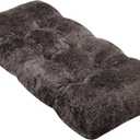 Bench Cushion 36 Inch - Luxury Chenille, High-Density Memory Foam, Non-Slip Bottom, Soft Durable Indoor Tufted Long Seat Cushion for Window Garden Furniture (Brown, 36x14x4 Inch)