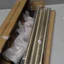 Antique Bronze Curtain Rod - 28-56" with 1" Diameter Discs, Adjustable Room Darkening Curtain Rod with Aluminum Finials and Brackets, Wrap Around Design