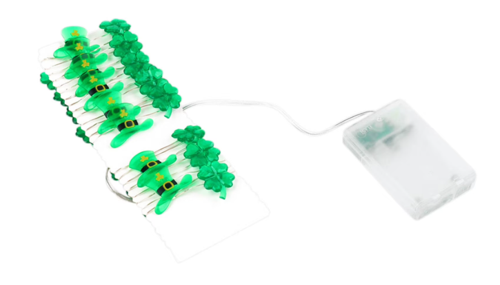 Shamrock String Lights St Patrick's Day Decorations Lights with10 Green Shamrock, 8.5Ft String Lights Waterproof St Patricks Day, Fairy Party Lucky Clover for Home Garden Irish Party