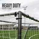 QUICKPLAY GS Soccer Goals - Super Durable Galvanized Steel Soccer Goal [5 Sizes] Regulation Sizes, Deep Net, Moveable & Weather Resistant [Single Goal]