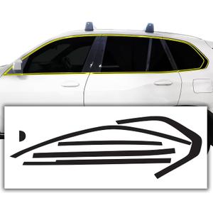 BOGAR TECH DESIGNS for BMW X5 2019-2026 Side Window Chrome Delete Precut Vinyl Trim Overlay, Gloss Black Blackout Appearance