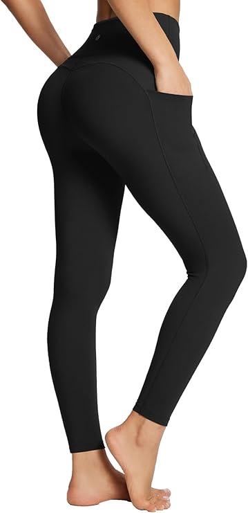 baleaf Women's Leggings with Pockets Tummy Control Workout High Waisted Athletic 7/8 Ultra Soft Gym Yoga Ankle Pants, Size XL