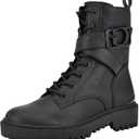 GUESS Women's Orana Combat Boot (7.5, Black)