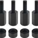 4PCS Seat Riser Lift Mount Kit Compatible with Can Am Maverick X3 X3 MAX X3 R, Lift Up UTV Seat 0.5"/1.5"/2" Adjustable Black